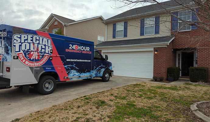 Service van of Special Touch Restoration