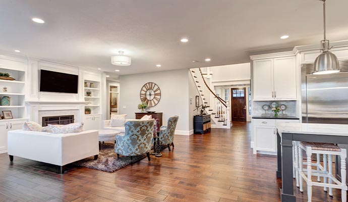 Clean living room