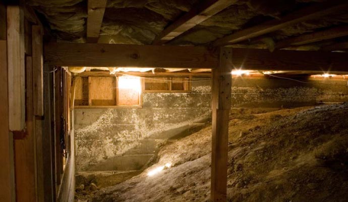 Insulated crawl space