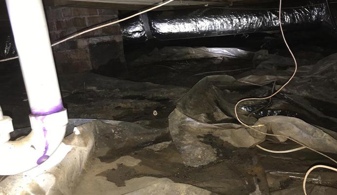 Moisture in crawlspace