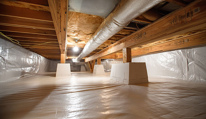 Sealed crawl space