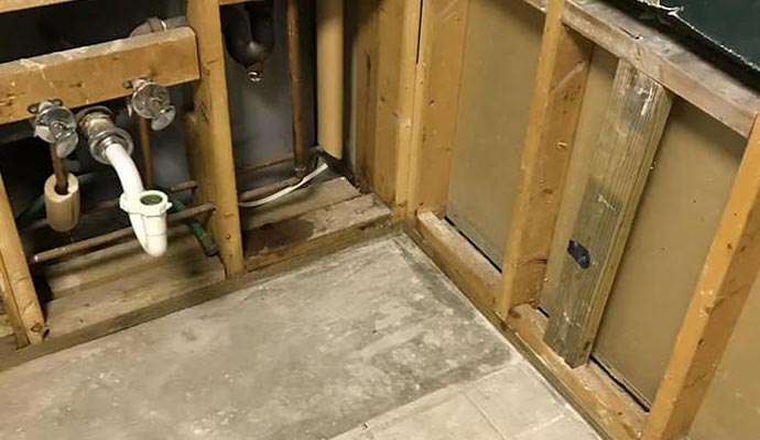Discharged HVAC line