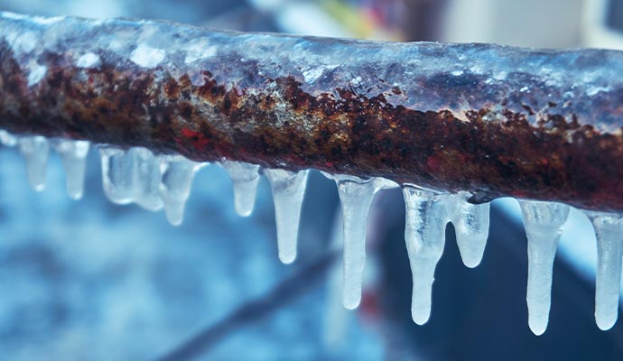 Frozen water pipe Frozen water pipe