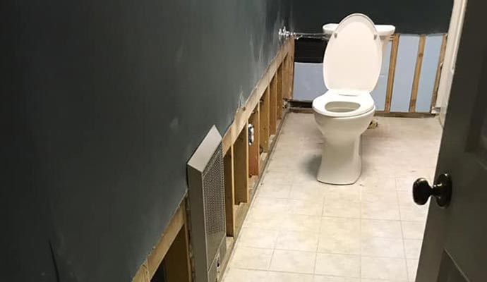Installed toilet