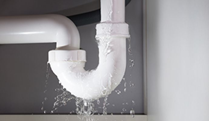Water leaking from leaky water pipe